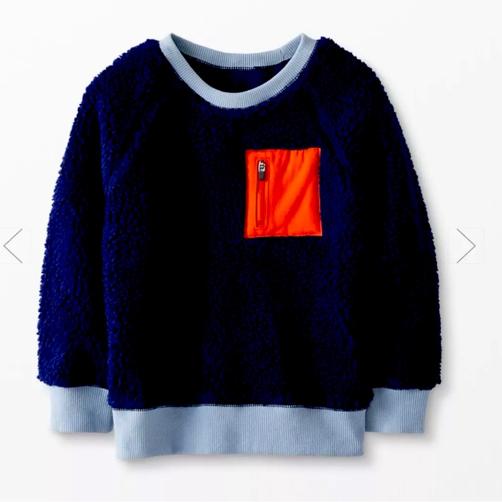 Hanna Andersson Sherpa Fleece Pullover Sweatshirt